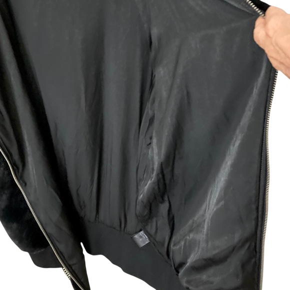 FREE PEOPLE Turn Up Hooded Faux Mink Fur Oversized Teddy Bomber Jacket Black - Picture 13 of 16